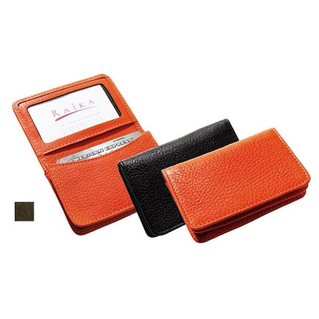 Gussetted Card Case Brown